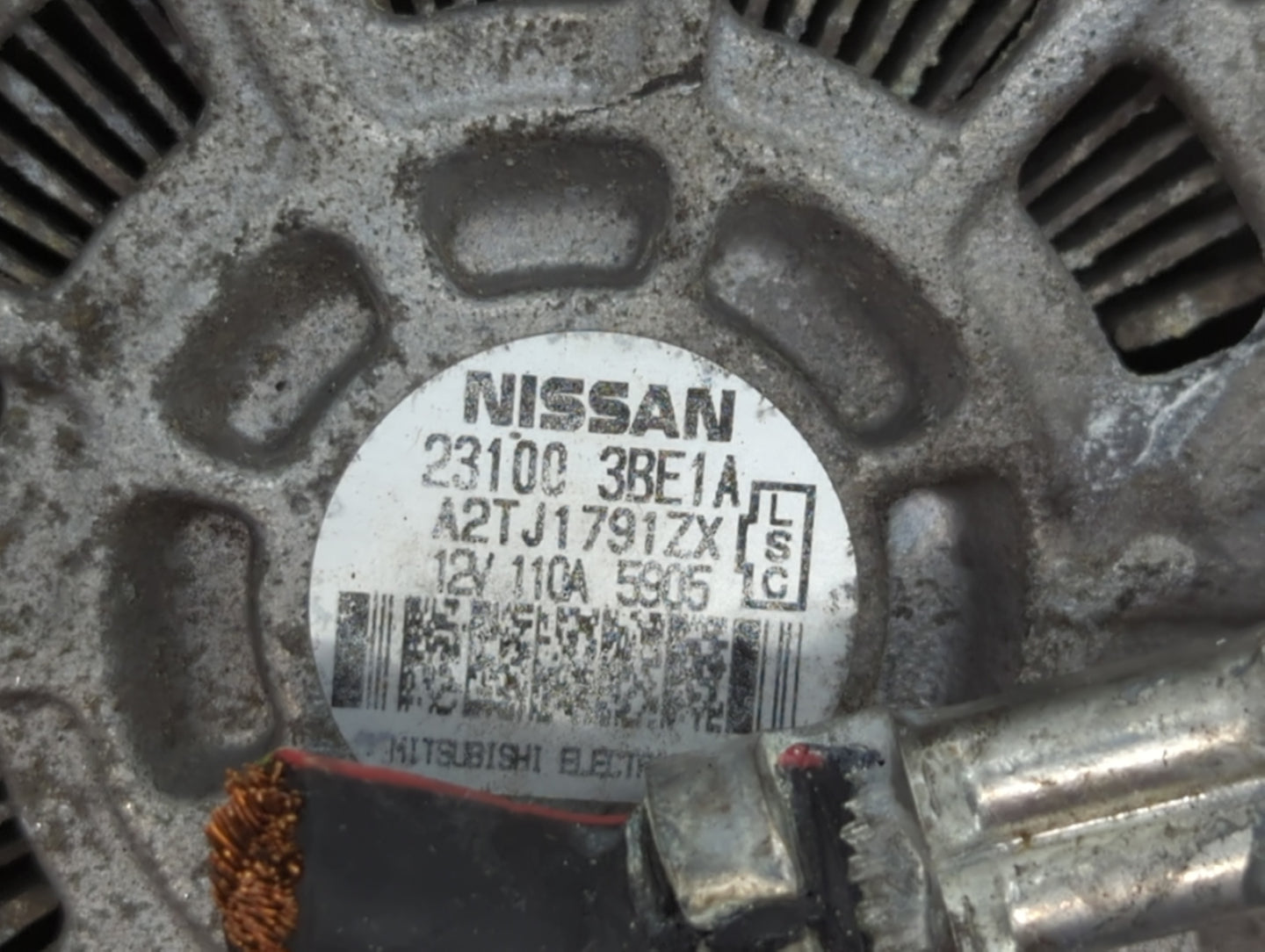 2012-2019 Nissan Versa Alternator Replacement Generator Charging Assembly Engine OEM P/N:23100 3BE1A Fits OEM Used Auto Parts - Oemusedautoparts1.com