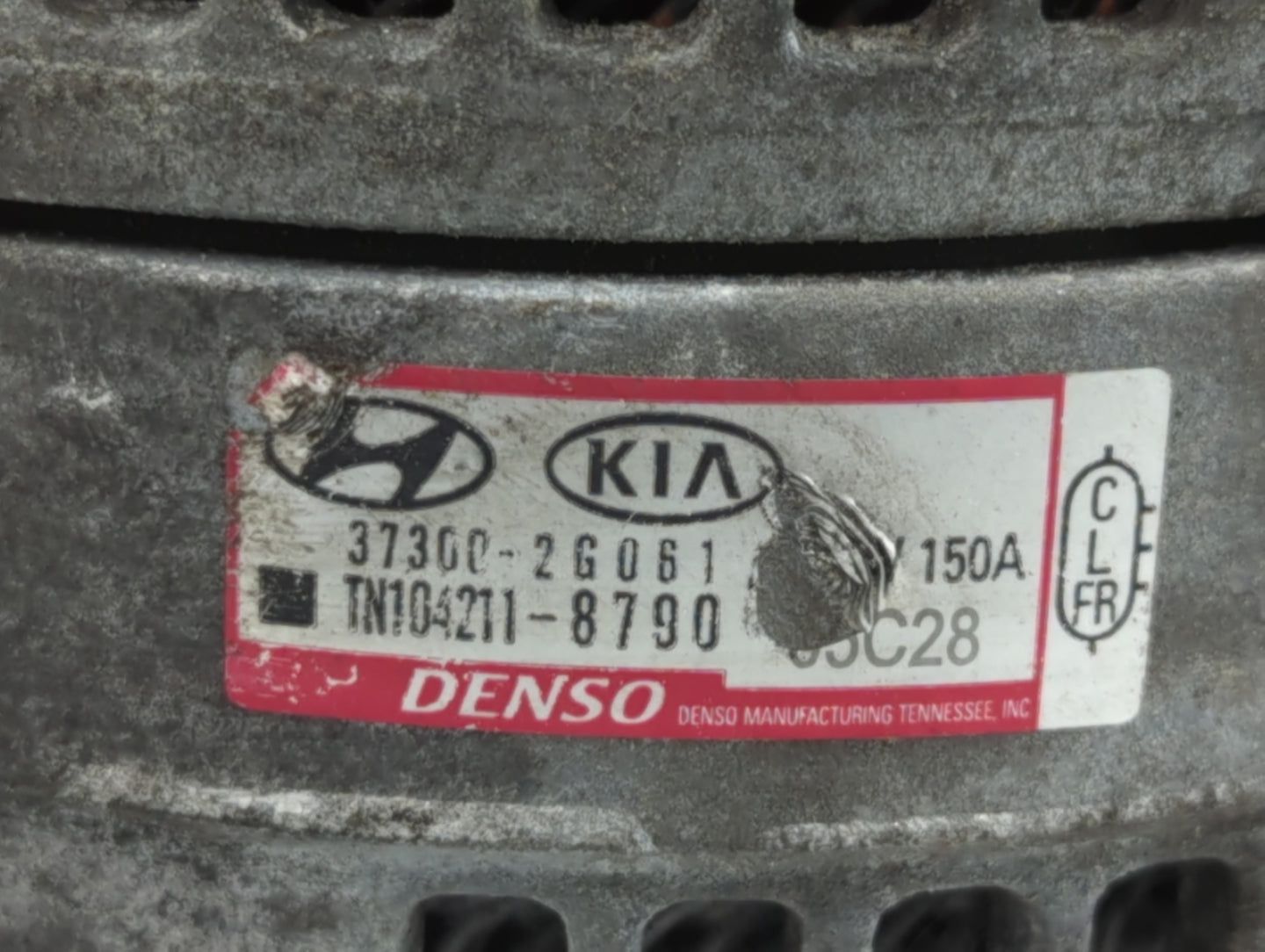 2019-2020 Hyundai Santa Fe Alternator Replacement Generator Charging Assembly Engine OEM P/N:TN104211-8790 37300-2G061 Fits OEM Used Auto Parts - Oemusedautoparts1.com