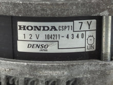 2017-2021 Honda Civic Alternator Replacement Generator Charging Assembly Engine OEM P/N:104211-4340 Fits OEM Used Auto Parts