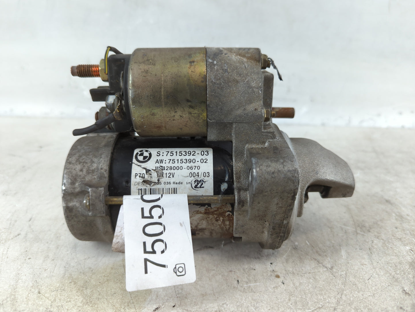 2003-2004 Bmw 530i Car Starter Motor Solenoid OEM P/N:7515392-03 0 001 108 157 Fits Fits 2002 2003 2004 2005 2006 OEM Used Auto Parts - Oemusedautoparts1.com