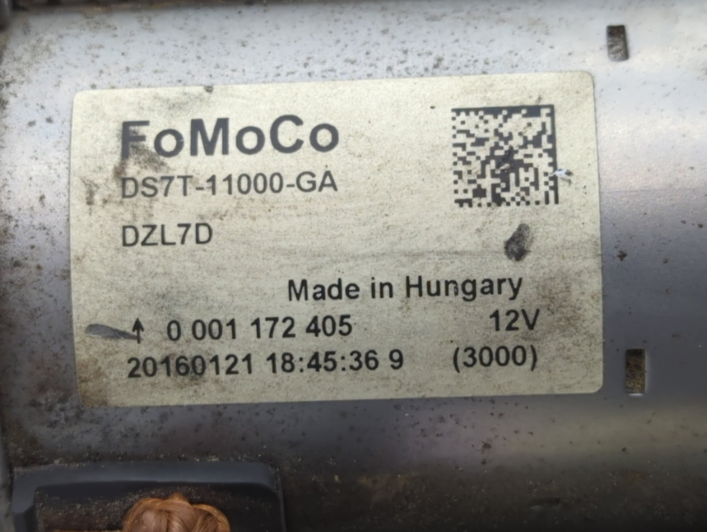 2015-2018 Ford Edge Car Starter Motor Solenoid OEM P/N:0 001 172 405 DS7T-11000-GA Fits Fits 2015 2016 2017 2018 2020 OEM Used Auto Parts - Oemusedautoparts1.com