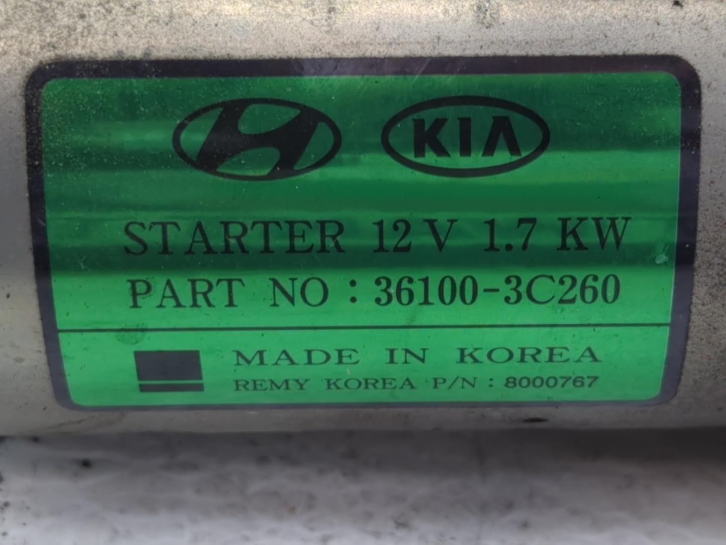 2016-2020 Kia Sedona Car Starter Motor Solenoid OEM P/N:36100-3C260 Fits Fits 2015 2016 2017 2018 2019 2020 OEM Used Auto Parts - Oemusedautoparts1.com