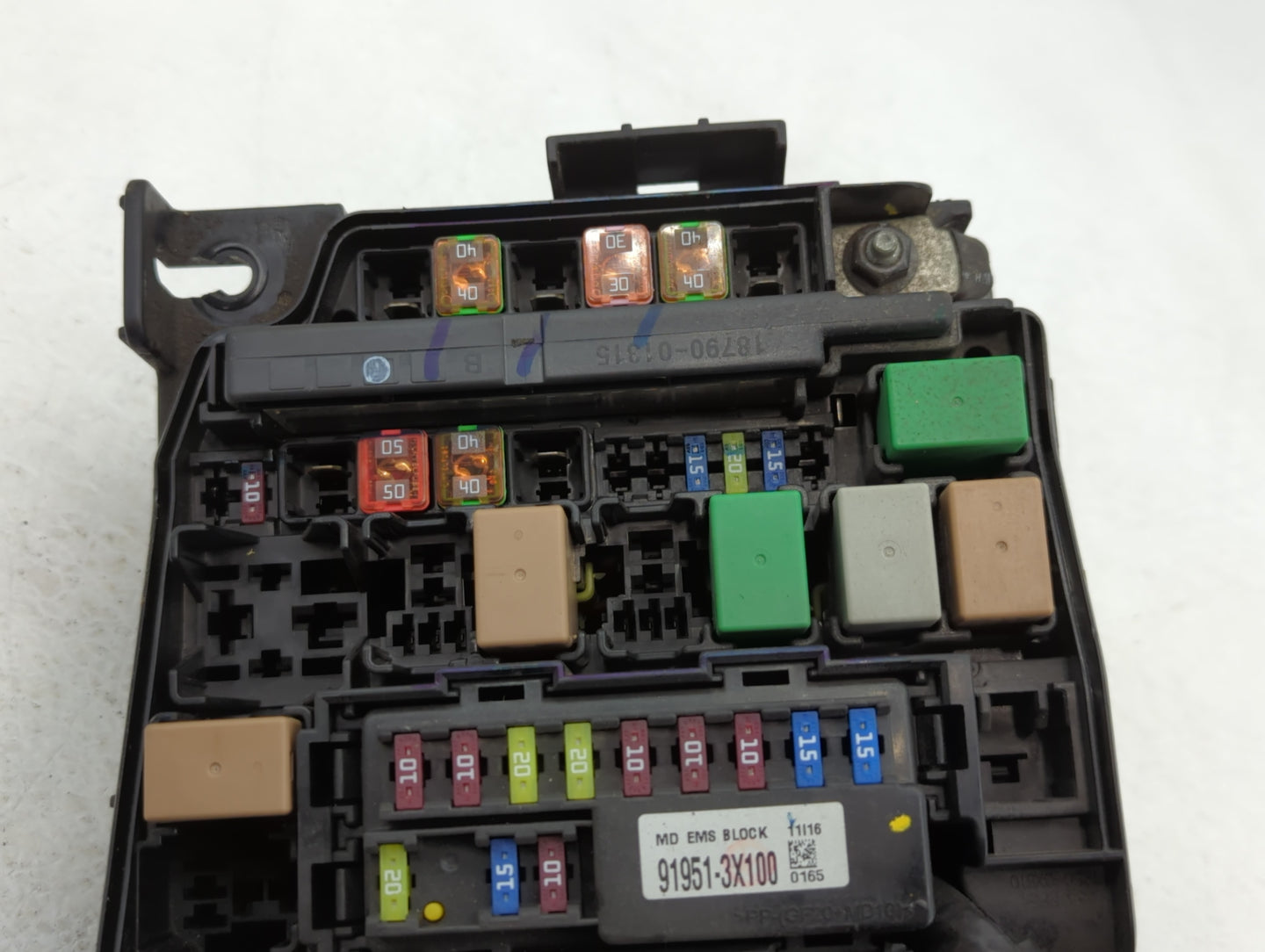 2011-2013 Hyundai Elantra Fusebox Fuse Box Panel Relay Module P/N:91951-3X100 VS912003Y074UA Fits Fits 2011 2012 2013 OEM Used Auto Parts - Oemusedautoparts1.com