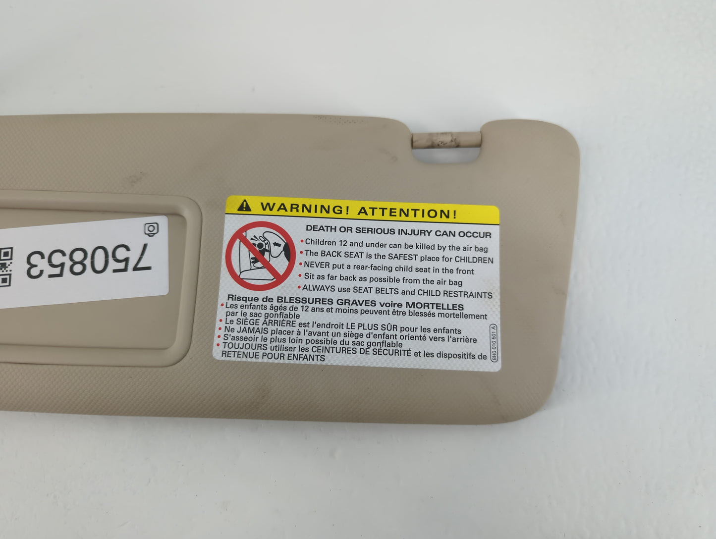 2009-2012 Audi A4 Sun Visor Shade Replacement Driver Left Mirror Fits Fits 2009 2010 2011 2012 OEM Used Auto Parts - Oemusedautoparts1.com
