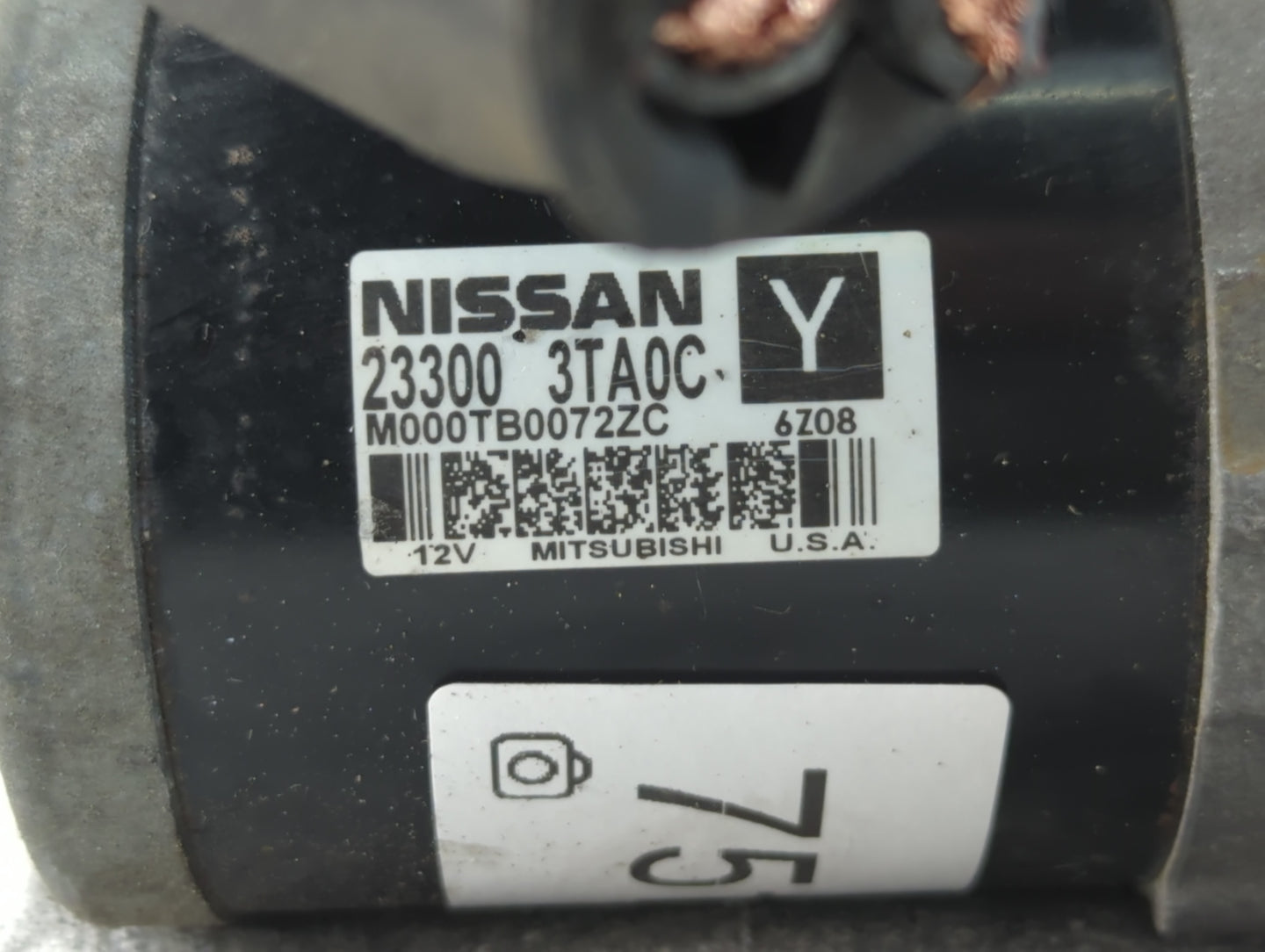 2013-2018 Nissan Altima Car Starter Motor Solenoid OEM P/N:M000TB0072ZC 23300 3TA0C Fits Fits 2013 2014 2015 2016 2017 2018 OEM Used Auto Parts - Oemusedautoparts1.com