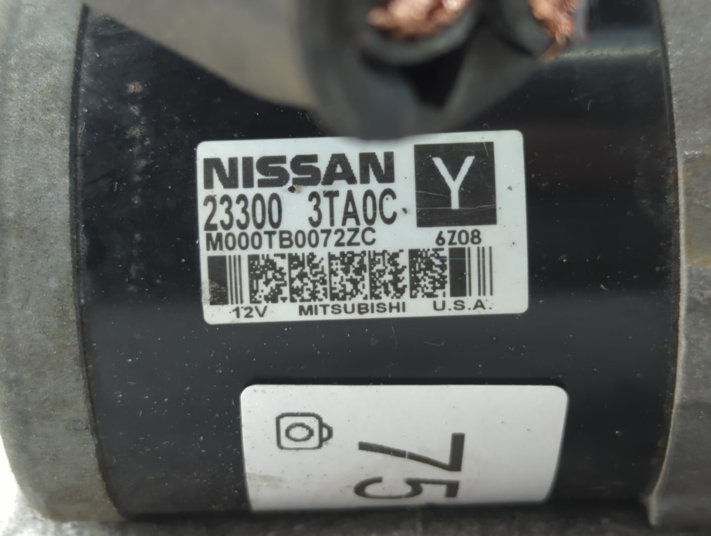2013-2018 Nissan Altima Car Starter Motor Solenoid OEM P/N:M000TB0072ZC 23300 3TA0C Fits Fits 2013 2014 2015 2016 2017 2018 OEM Used Auto Parts - Oemusedautoparts1.com