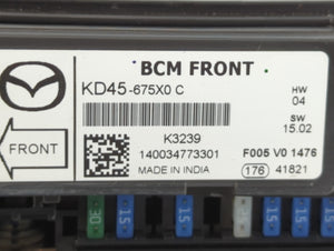 2013-2022 Mazda Cx-5 Fusebox Fuse Box Panel Relay Module P/N:K3239 KD45-675X0 C Fits OEM Used Auto Parts