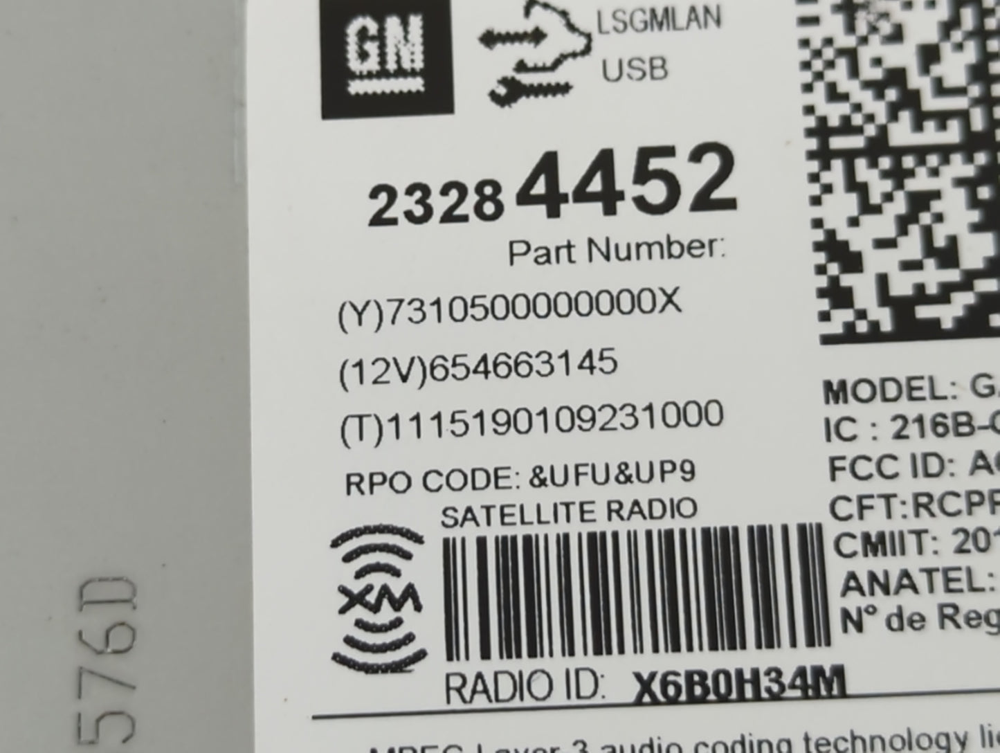 2015-2016 Buick Encore Radio AM FM Cd Player Receiver Replacement P/N:23284452 Fits Fits 2015 2016 2017 2019 OEM Used Auto Parts - Oemusedautoparts1.com