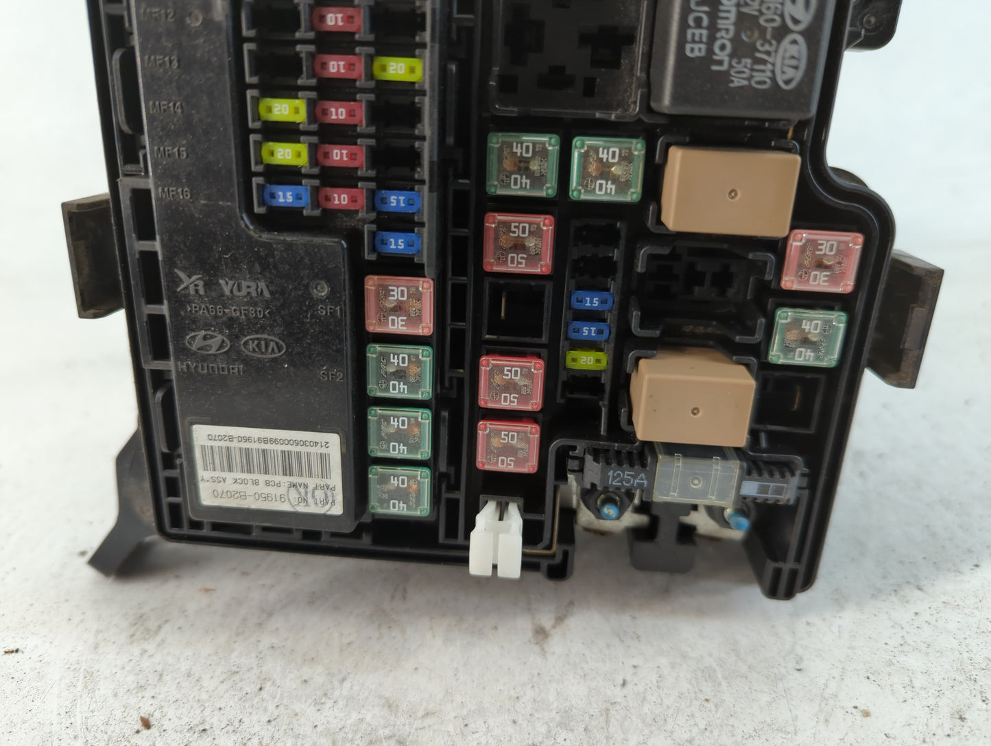 2014 Kia Soul Fusebox Fuse Box Panel Relay Module P/N:91950-B2050 Fits OEM Used Auto Parts - Oemusedautoparts1.com
