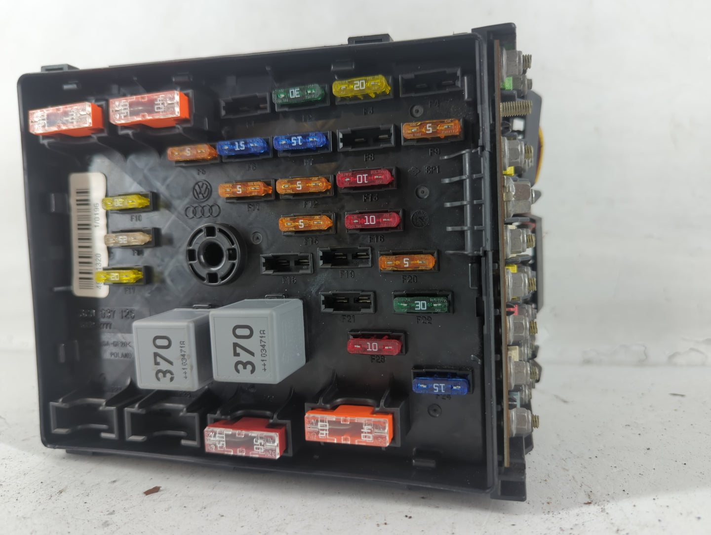 2009-2012 Volkswagen Cc Fusebox Fuse Box Panel Relay Module P/N:6359-2777 3C0 937 125 Fits Fits 2009 2010 2011 2012 OEM Used Auto Parts - Oemusedautoparts1.com