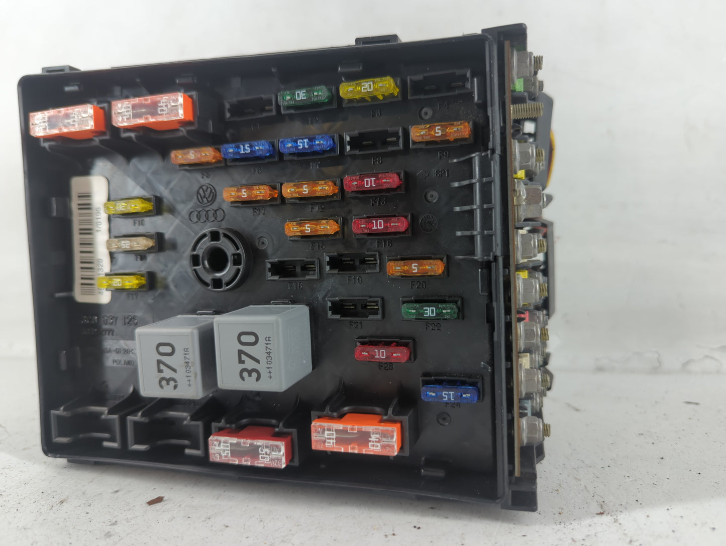 2009-2012 Volkswagen Cc Fusebox Fuse Box Panel Relay Module P/N:6359-2777 3C0 937 125 Fits Fits 2009 2010 2011 2012 OEM Used Auto Parts - Oemusedautoparts1.com