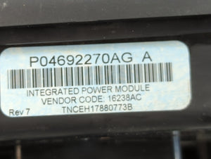 2009-2010 Dodge Charger Fusebox Fuse Box Panel Relay Module P/N:P04692270AG Fits Fits 2009 2010 OEM Used Auto Parts