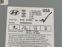 2014-2016 Hyundai Elantra Radio AM FM Cd Player Receiver Replacement P/N:96180-3X165GU Fits Fits 2014 2015 2016 OEM Used Auto Parts - Oemusedautoparts1.com