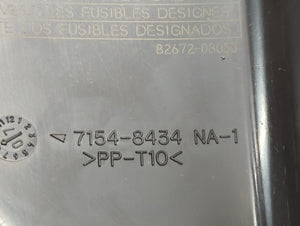 2008-2010 Toyota Sienna Fusebox Fuse Box Panel Relay Module P/N:7154-8434 Fits Fits 2008 2009 2010 OEM Used Auto Parts