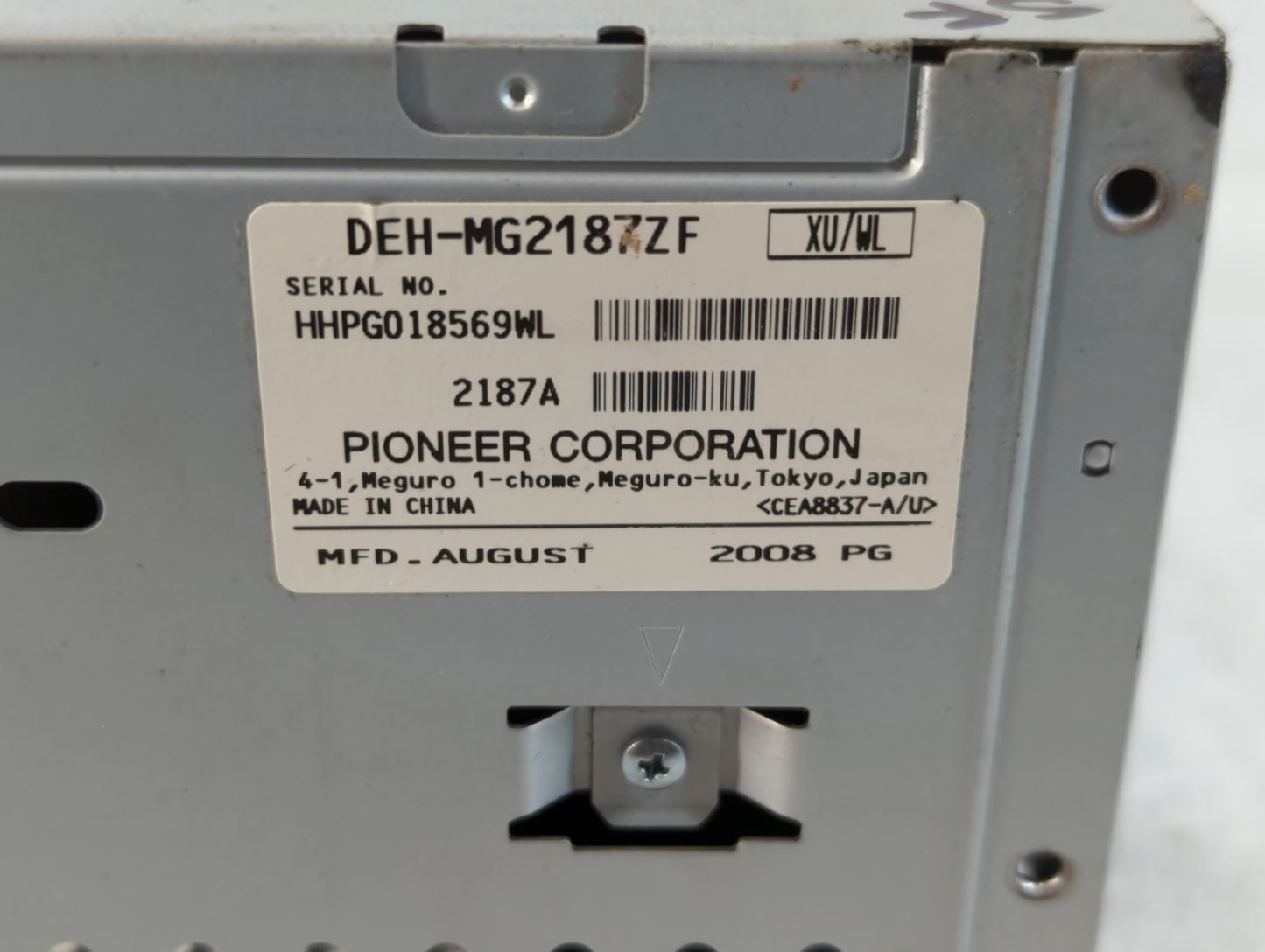 2009 Lincoln Navigator Radio AM FM Cd Player Receiver Replacement P/N:DEH-MG2187ZF Fits OEM Used Auto Parts - Oemusedautoparts1.com