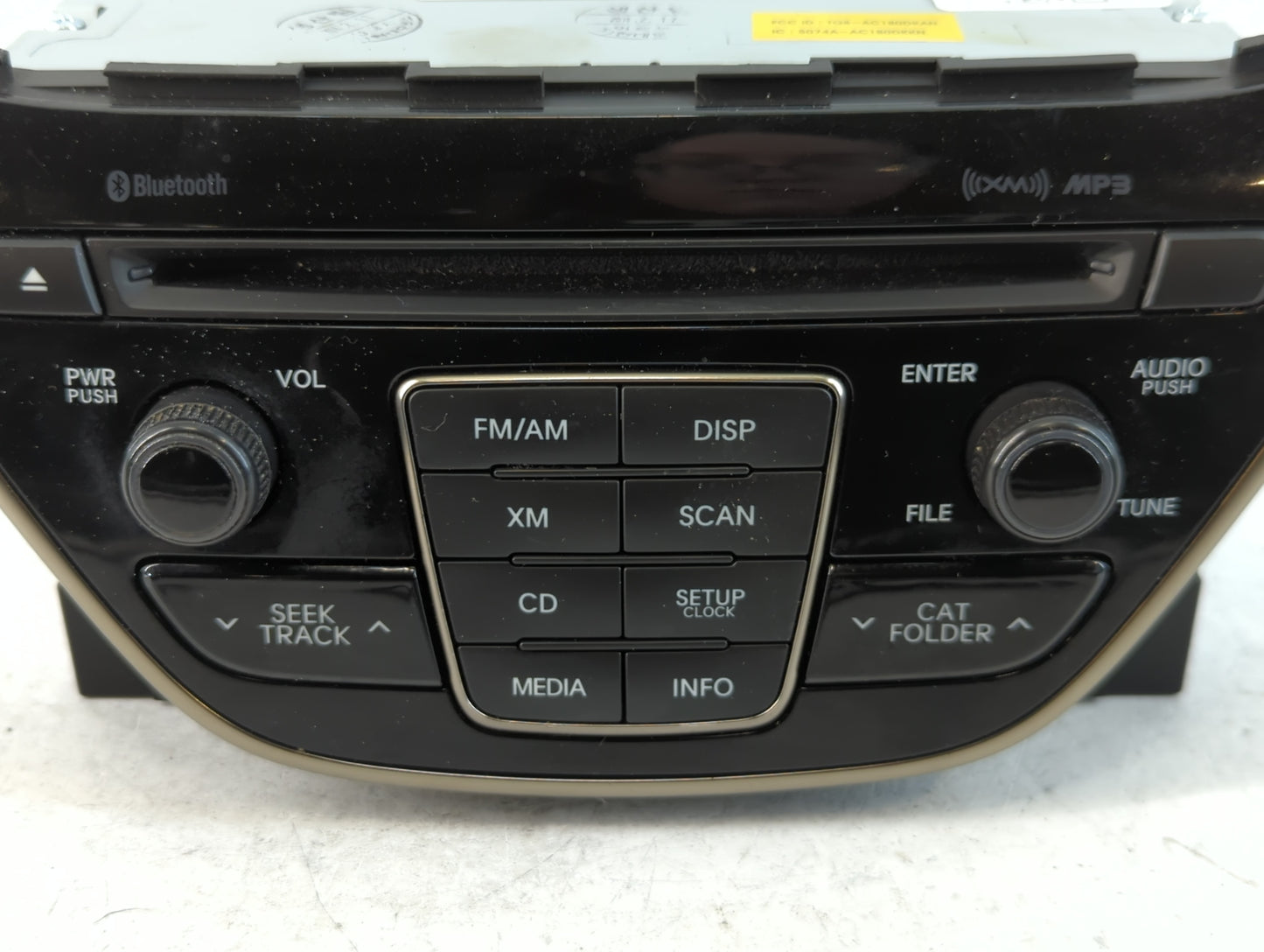 2014-2015 Hyundai Genesis Radio AM FM Cd Player Receiver Replacement P/N:96180-2M118YHG Fits Fits 2014 2015 OEM Used Auto Parts - Oemusedautoparts1.com