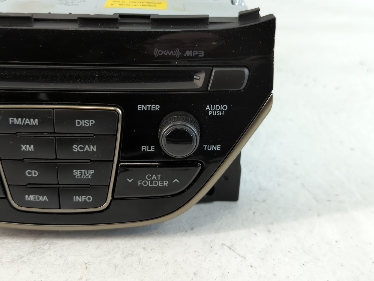 2014-2015 Hyundai Genesis Radio AM FM Cd Player Receiver Replacement P/N:96180-2M118YHG Fits Fits 2014 2015 OEM Used Auto Parts - Oemusedautoparts1.com