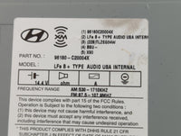 2015 Hyundai Sonata Radio AM FM Cd Player Receiver Replacement P/N:96180-C20004X Fits OEM Used Auto Parts - Oemusedautoparts1.com