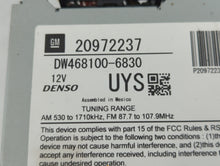 2011-2012 Cadillac Srx Radio AM FM Cd Player Receiver Replacement P/N:DW468100-6830 20972237 Fits Fits 2010 2011 2012 OEM Used Auto Parts