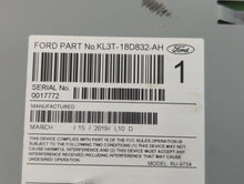 2019-2020 Ford F-150 Radio AM FM Cd Player Receiver Replacement P/N:KL3T-18D832-AH Fits Fits 2019 2020 OEM Used Auto Parts