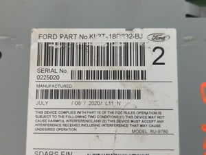 2019-2020 Ford F-150 Radio AM FM Cd Player Receiver Replacement P/N:KL3T-18D832-BJ Fits Fits 2019 2020 OEM Used Auto Parts