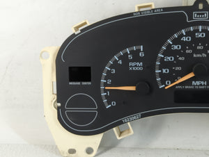 2000-2002 Chevrolet Tahoe Instrument Cluster Speedometer Gauges P/N:15055362 DHRK Fits Fits 2000 2001 2002 OEM Used Auto Parts