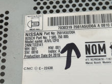 2019 Nissan Sentra Radio AM FM Cd Player Receiver Replacement P/N:2591A5UD0A Fits Fits 2020 OEM Used Auto Parts