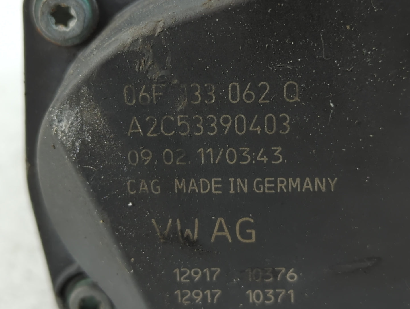 2007-2016 Volkswagen Eos Throttle Body P/N:A2C53390403 06F 133 062 Q Fits OEM Used Auto Parts - Oemusedautoparts1.com