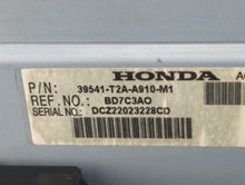 2013-2015 Honda Accord Radio AM FM Cd Player Receiver Replacement P/N:39541-T2A-A910-M1 Fits Fits 2013 2014 2015 OEM Used Auto Parts