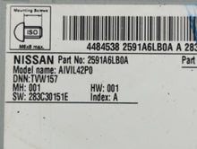 2020-2022 Nissan Sentra Radio AM FM Cd Player Receiver Replacement P/N:2591A6LB0A Fits Fits 2020 2021 2022 OEM Used Auto Parts