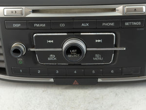 2013-2015 Honda Accord Radio AM FM Cd Player Receiver Replacement P/N:3910Q-T2A-A302 Fits Fits 2013 2014 2015 OEM Used Auto Parts