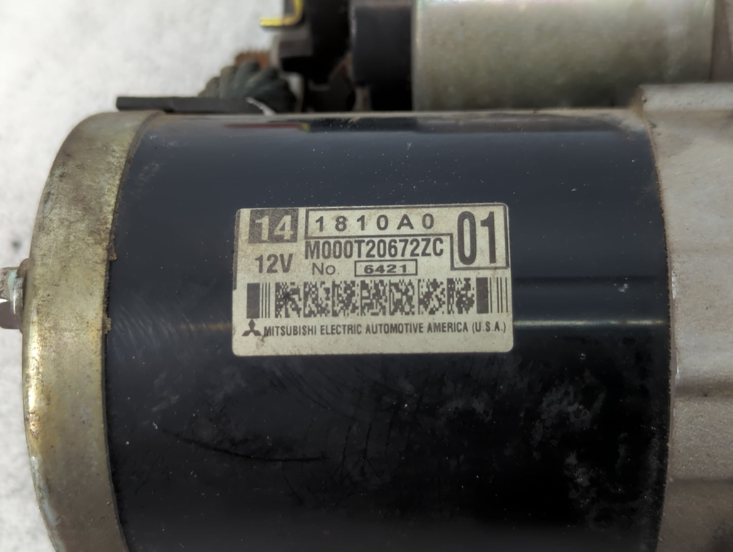 2006-2012 Mitsubishi Eclipse Car Starter Motor Solenoid OEM P/N:M000T20672ZC Fits OEM Used Auto Parts - Oemusedautoparts1.com