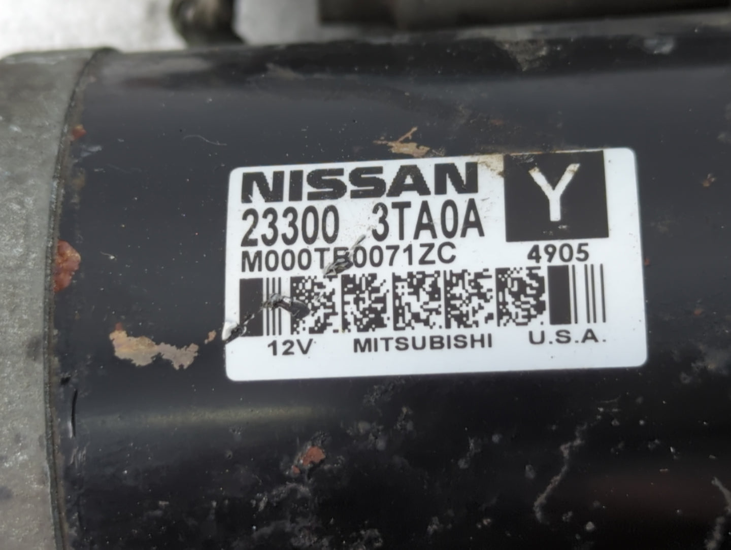 2013-2018 Nissan Altima Car Starter Motor Solenoid OEM P/N:23300 3TA0A Fits Fits 2013 2014 2015 2016 2017 2018 OEM Used Auto Parts - Oemusedautoparts1.com