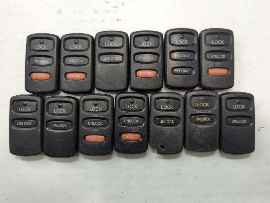 Lot of 13 Mitsubishi Keyless Entry Remote Fob MIXED FCC IDS