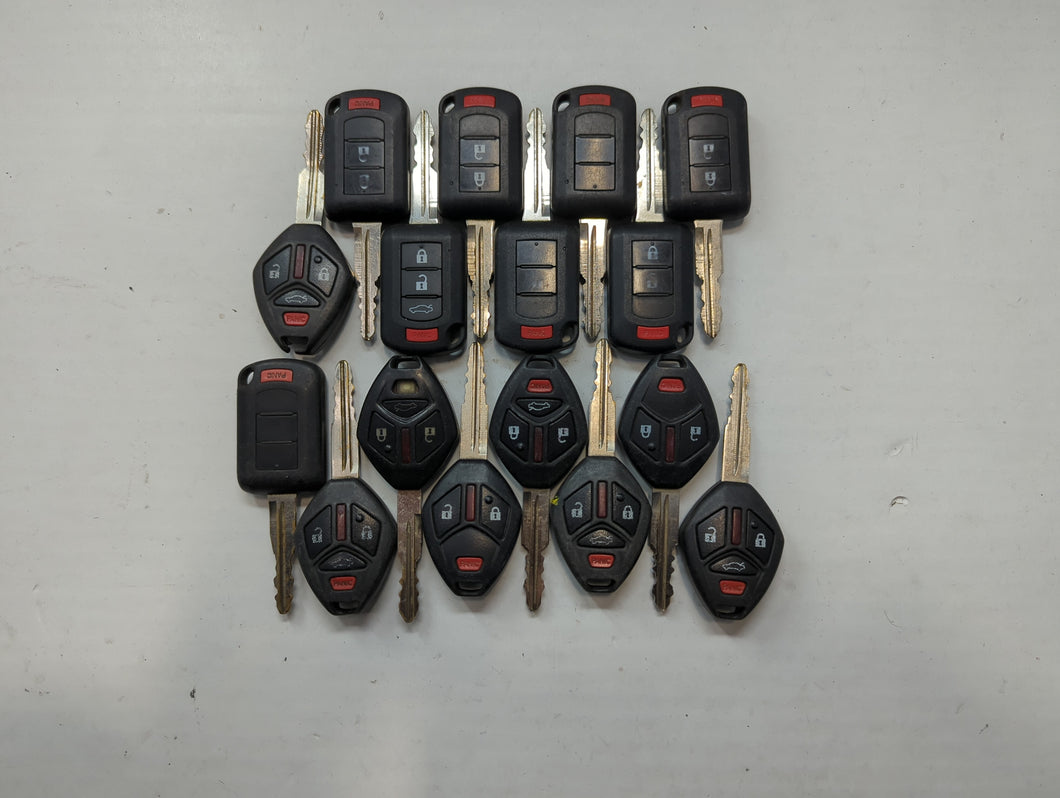 Lot of 16 Mitsubishi Keyless Entry Remote Fob MIXED FCC IDS MIXED PART