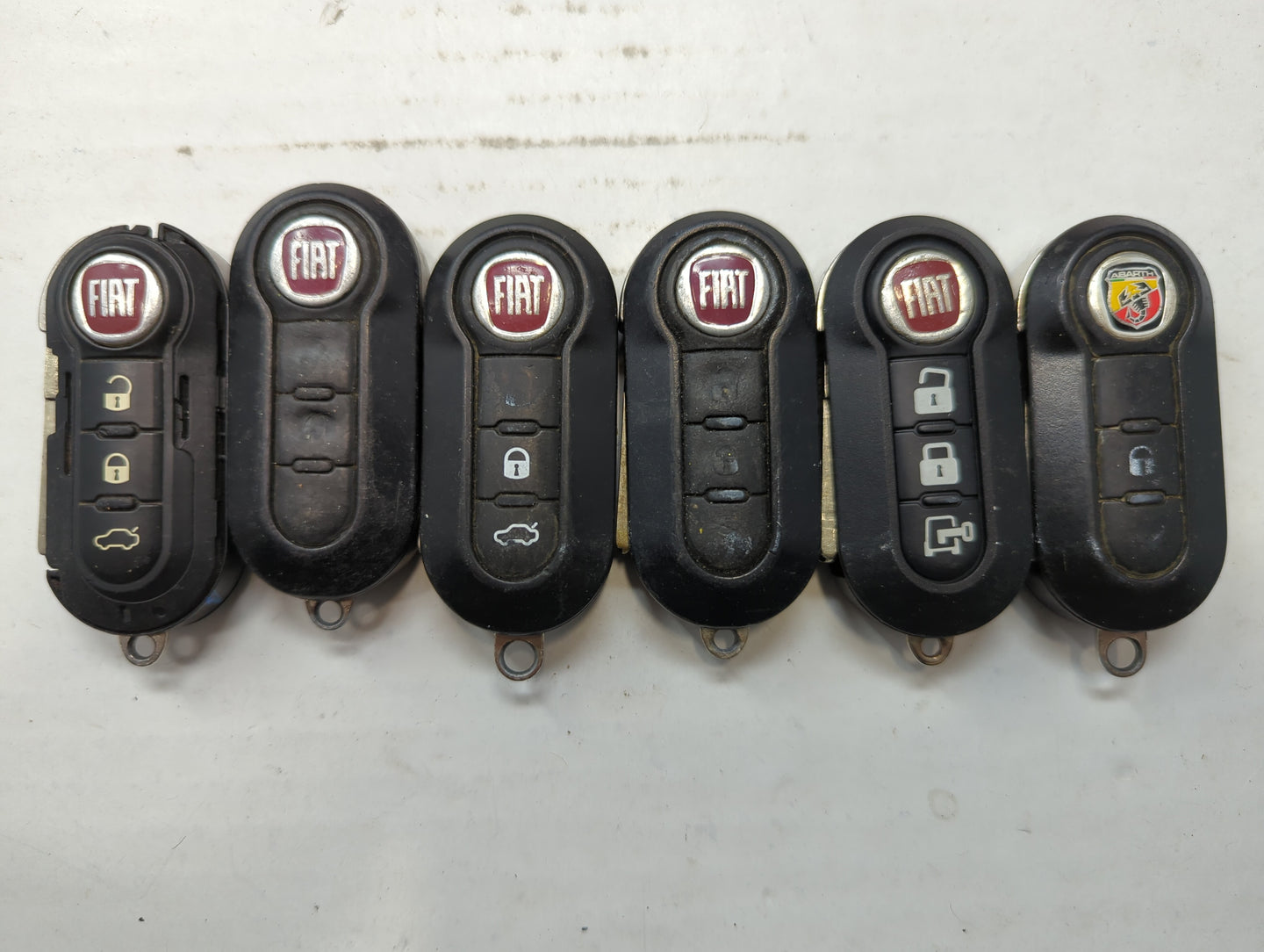 Lot of 6 Fiat Keyless Entry Remote Fob LTQFI2AM433TX | 2ADFTF12AM433TX - Oemusedautoparts1.com