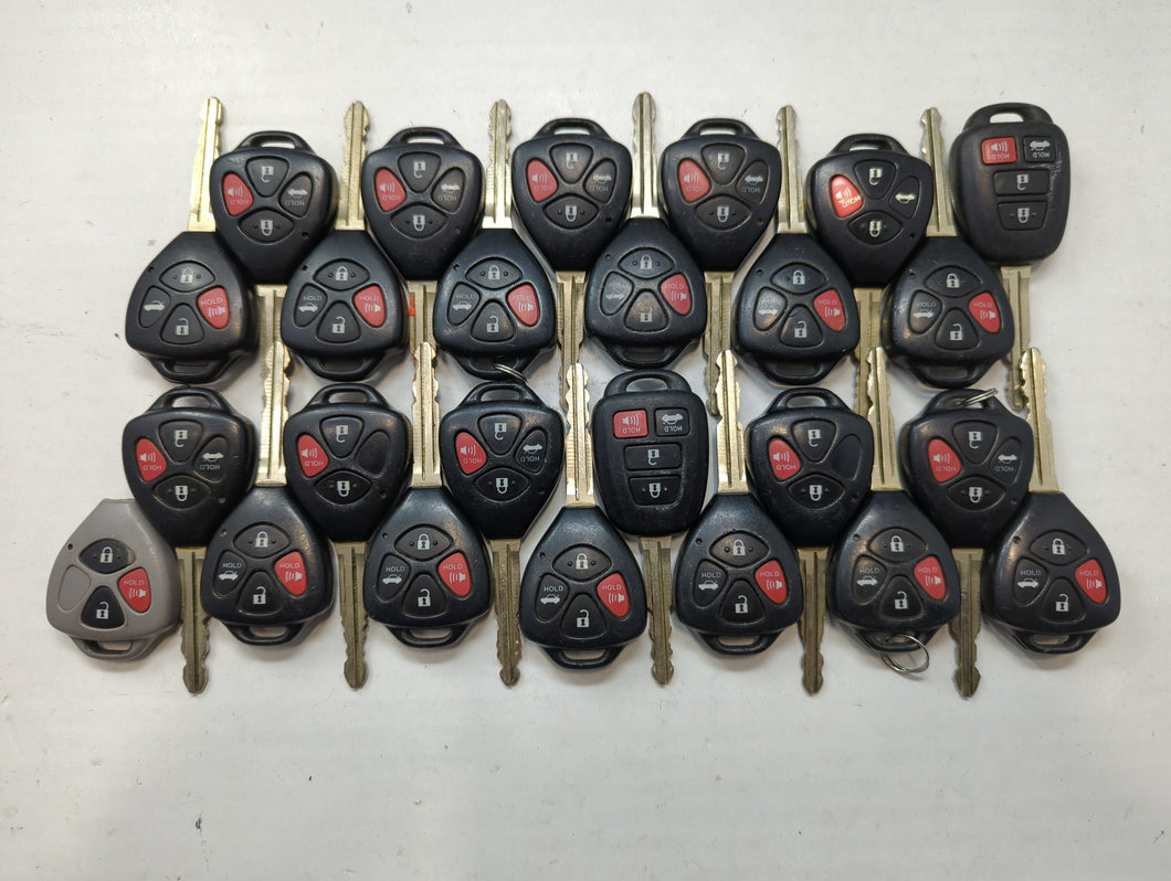 Lot of 25 Toyota Keyless Entry Remote Fob MIXED FCC IDS