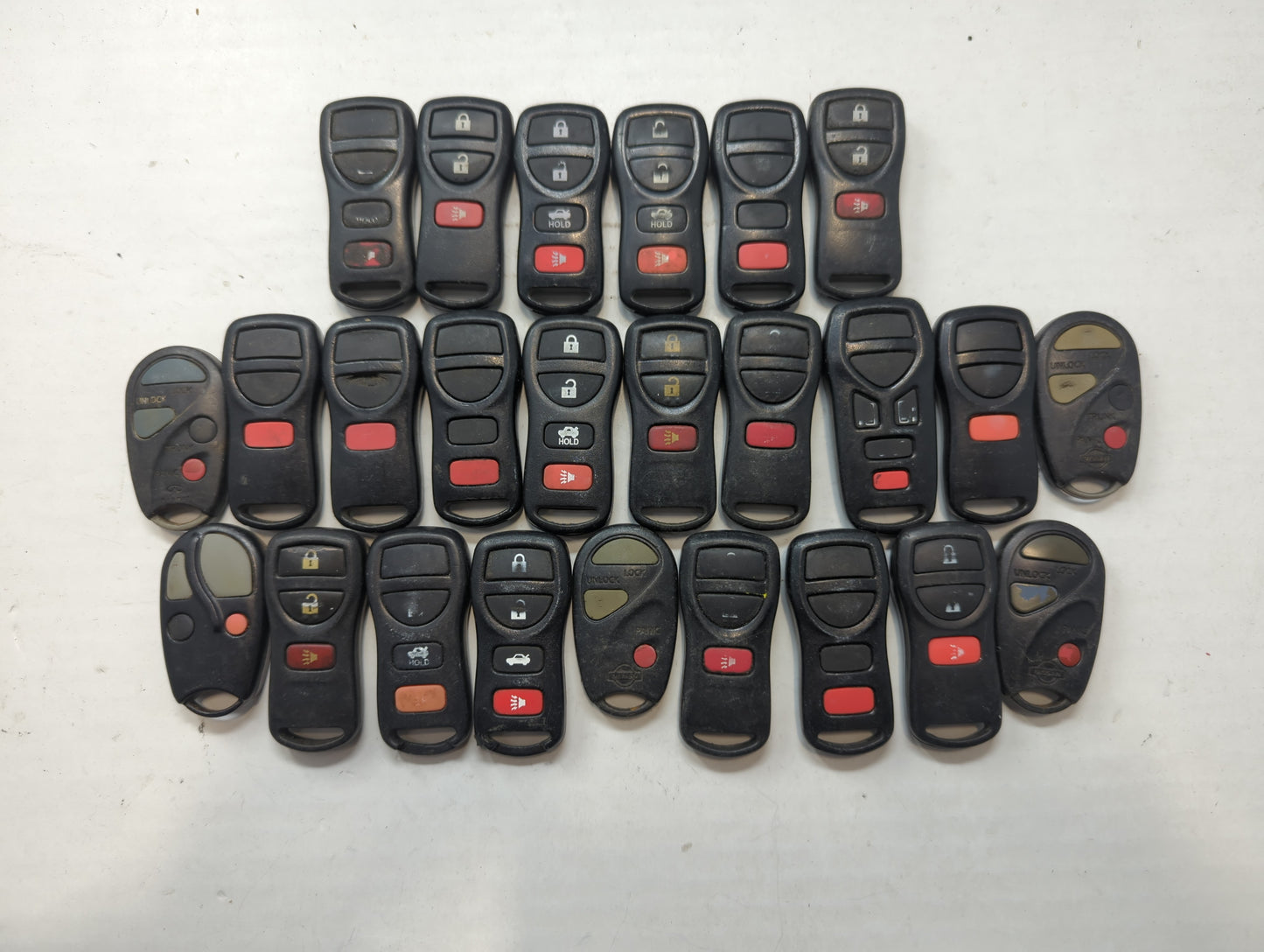 Lot of 25 Nissan Keyless Entry Remote Fob MIXED FCC IDS MIXED PART - Oemusedautoparts1.com
