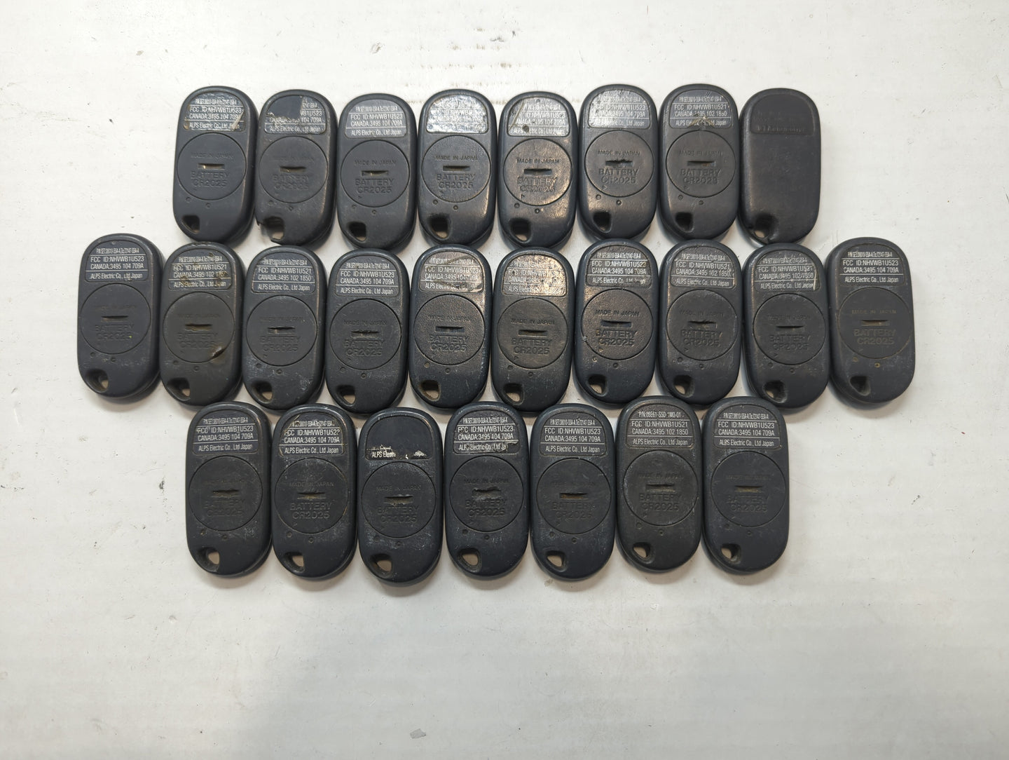 Lot of 25 Honda Keyless Entry Remote Fob MIXED FCC IDS MIXED PART NUMBERS - Oemusedautoparts1.com