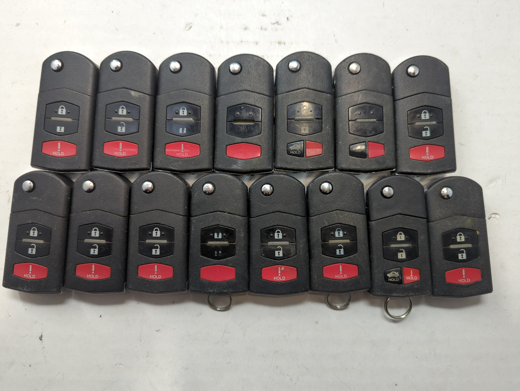 Lot of 15 Mazda Keyless Entry Remote Fob BGBX1T478SKE12501 | KPU41788