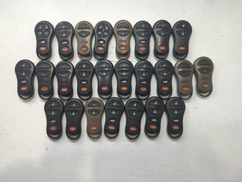 compare product Lot of 25 Dodge Keyless Entry Remote Fob MIXED FCC IDS MIXED PART NUMBERS
