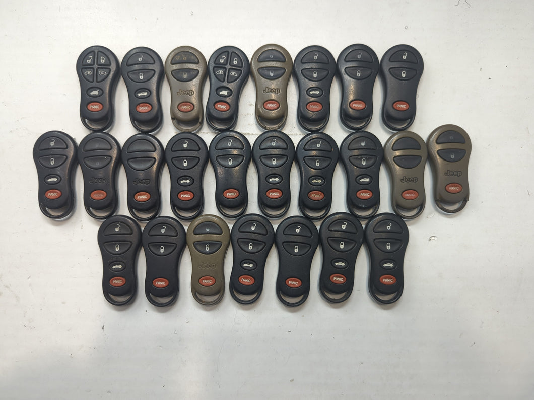 Lot of 25 Dodge Keyless Entry Remote Fob MIXED FCC IDS MIXED PART NUMBERS