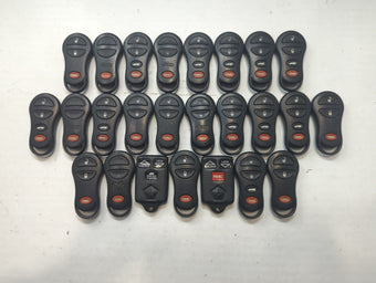 compare product Lot of 25 Dodge Keyless Entry Remote Fob MIXED FCC IDS MIXED PART NUMBERS