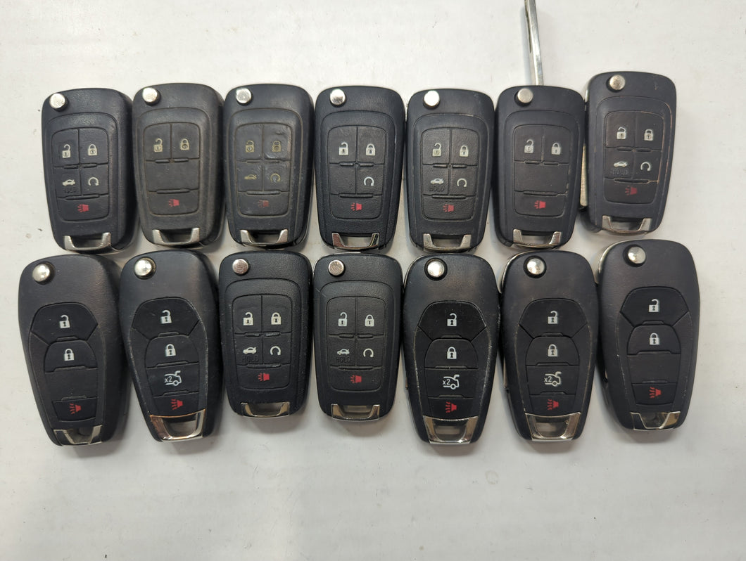 Lot of 14 Chevrolet Keyless Entry Remote Fob MIXED FCC IDS MIXED PART