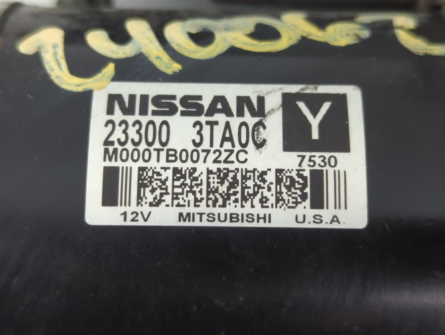 2013-2018 Nissan Altima Car Starter Motor Solenoid OEM P/N:M000TB0072ZC 23300 3TA0C Fits Fits 2013 2014 2015 2016 2017 2018 OEM Used Auto Parts - Oemusedautoparts1.com