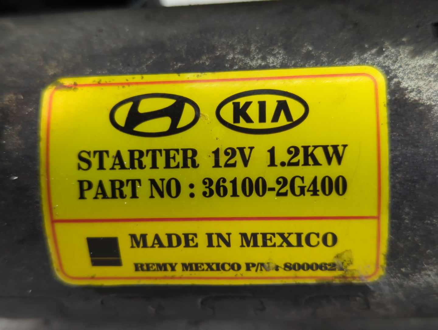 2014 Hyundai Sonata Car Starter Motor Solenoid OEM P/N:36100-2G400 Fits Fits 2015 2016 OEM Used Auto Parts - Oemusedautoparts1.com