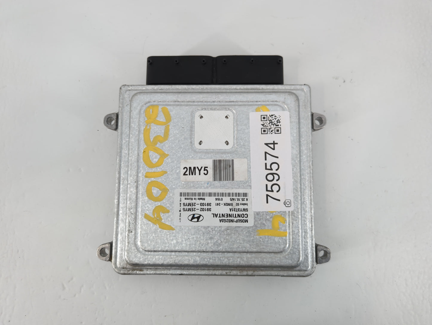 2015 Hyundai Elantra PCM Engine Control Computer ECU ECM PCU OEM P/N:39103-2EMY5 39102-2EMY5 Fits OEM Used Auto Parts - Oemusedautoparts1.com