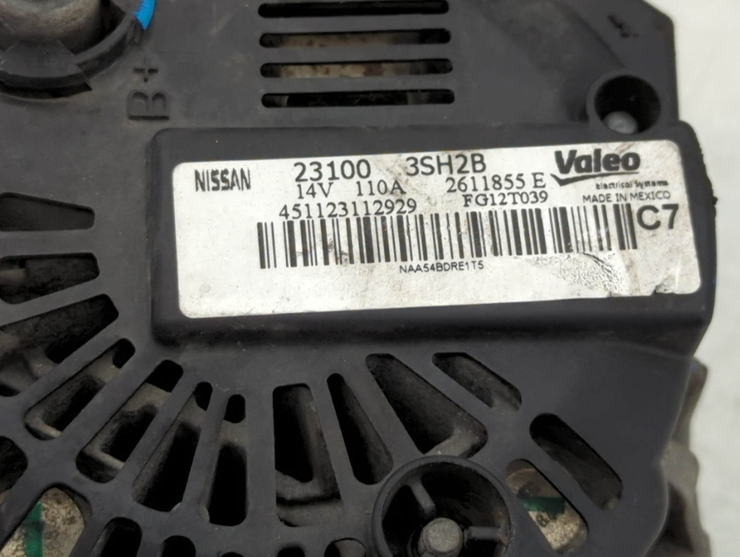 2013-2019 Nissan Sentra Alternator Replacement Generator Charging Assembly Engine OEM P/N:23100 3SH2B Fits OEM Used Auto Parts - Oemusedautoparts1.com