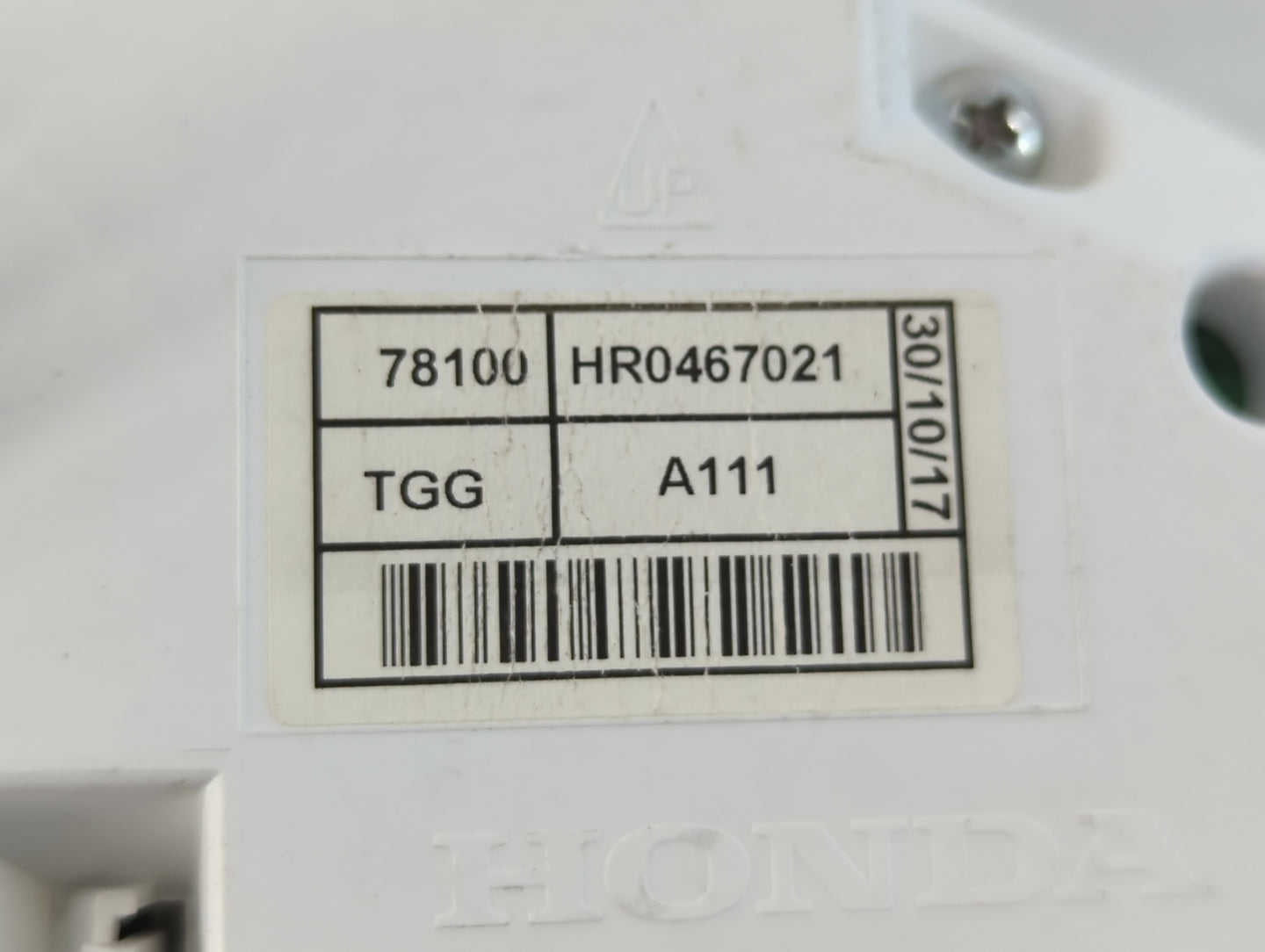 2018 Honda Civic Instrument Cluster Speedometer Gauges P/N:TGG A111 78100 HR0467021 Fits OEM Used Auto Parts - Oemusedautoparts1.com