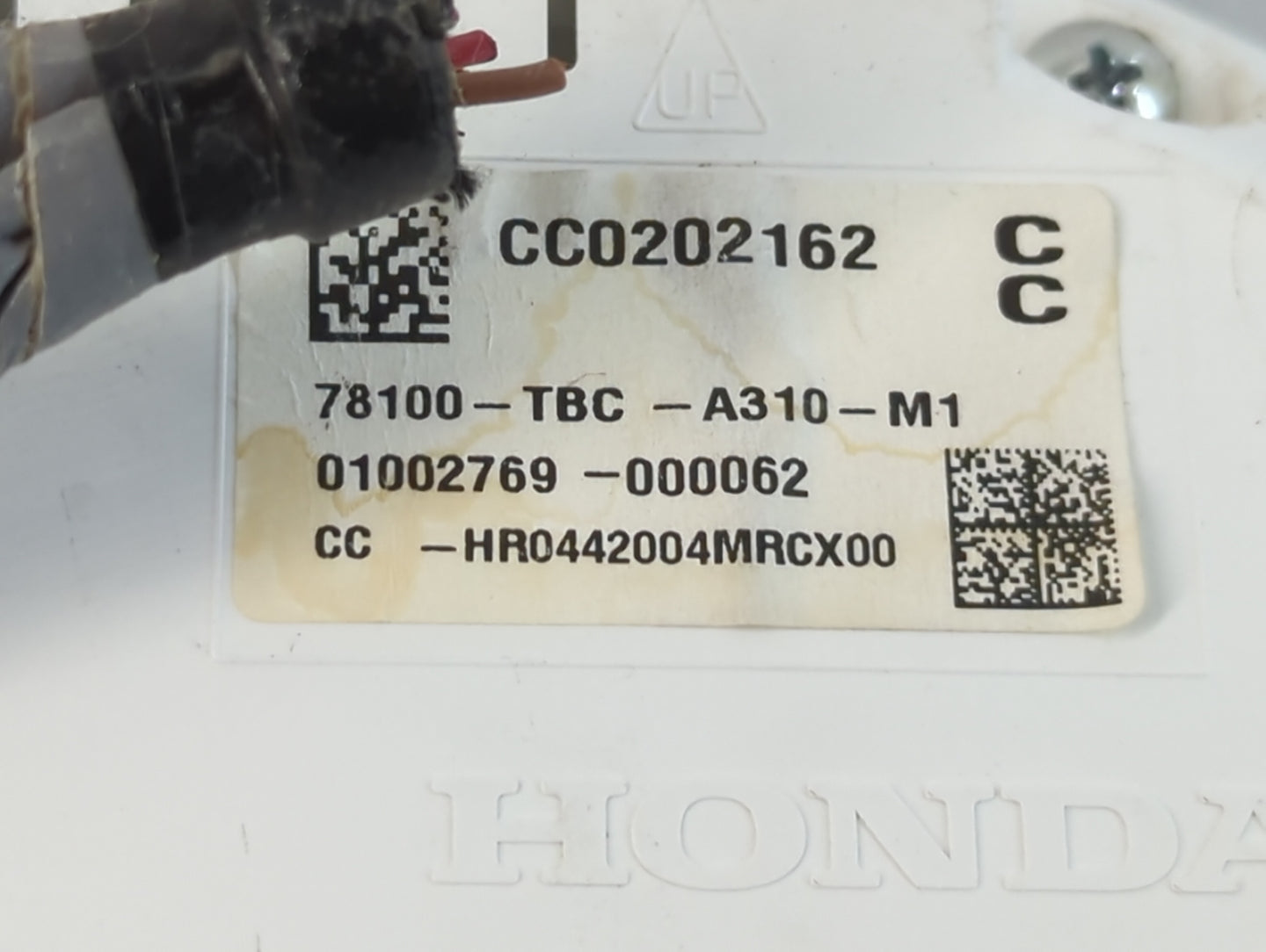 2016-2018 Honda Civic Instrument Cluster Speedometer Gauges P/N:78100-TBC-C510-M1 78100-TBC-A310-M1 Fits Fits 2016 2017 2018 OEM Used Auto Parts - Oemusedautoparts1.com